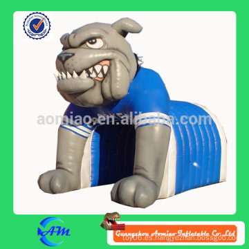 La mejor calidad que pinta el túnel inflable del bulldog del túnel inflable del fútbol del perro para la venta